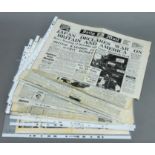 Ten WWII newspapers - two are American, eight are British,