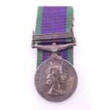 A Northern Ireland Campaign Service medal awarded to 23517554 SGT T F PADGETT SG.