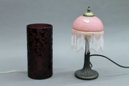 Two decorative table lamps. The largest 36 cm high.