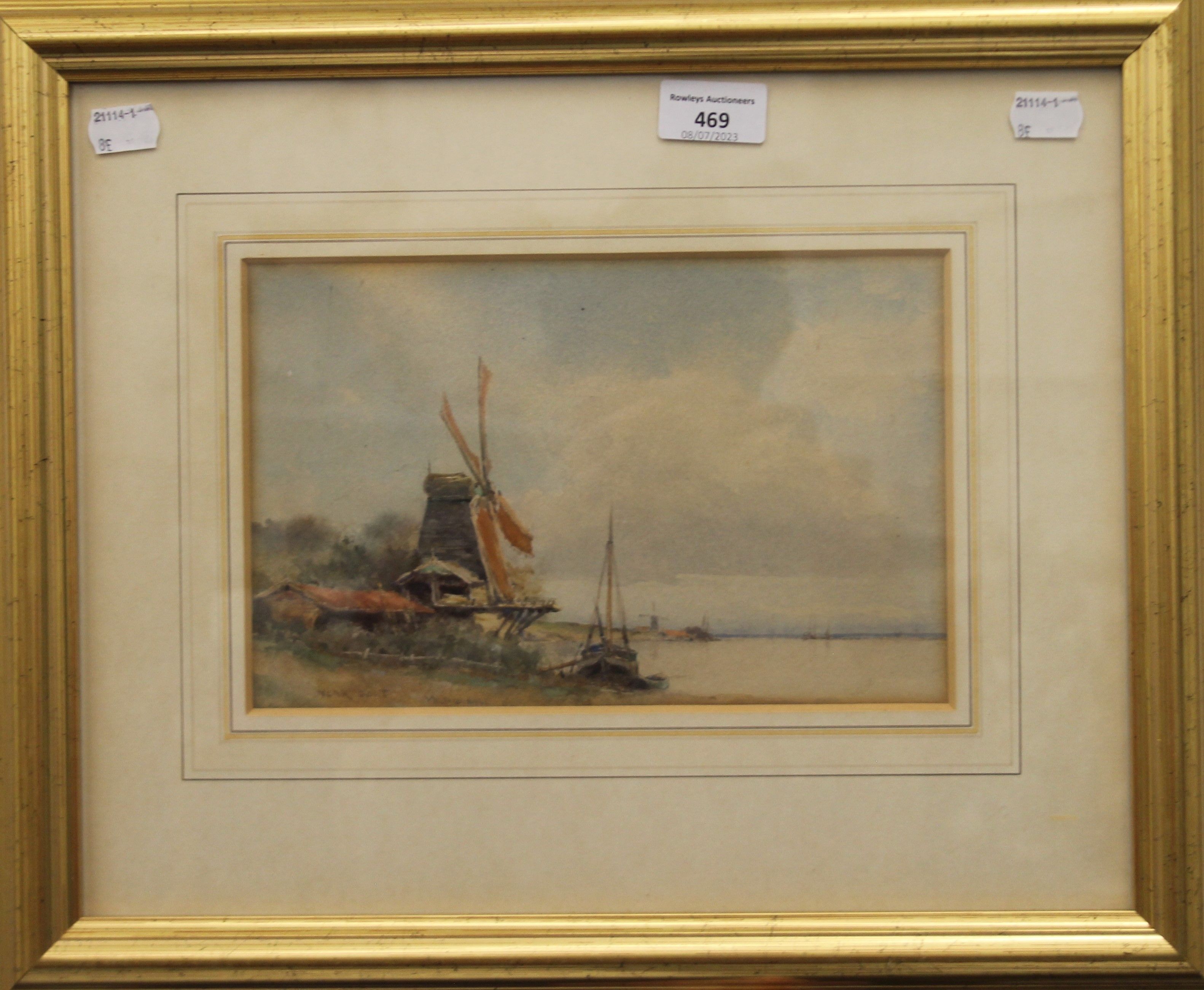 WILFRED WILLIAMS BALL RBA RE (1853-1917), Near Dort, watercolour, signed, framed and glazed. - Image 2 of 3