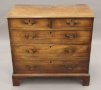 A George III mahogany chest of drawers. 96 cm wide.