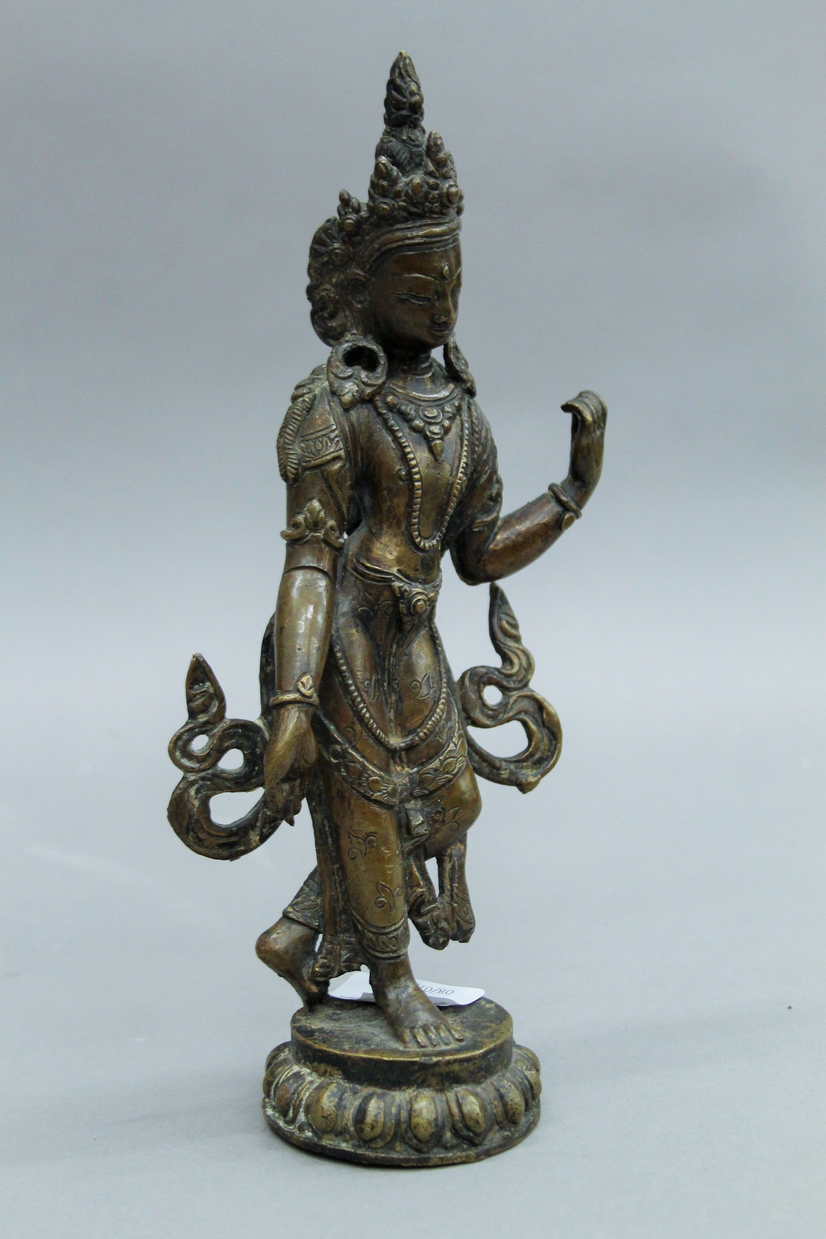 A bronze model of Buddha. 25.5 cm high. - Image 3 of 5