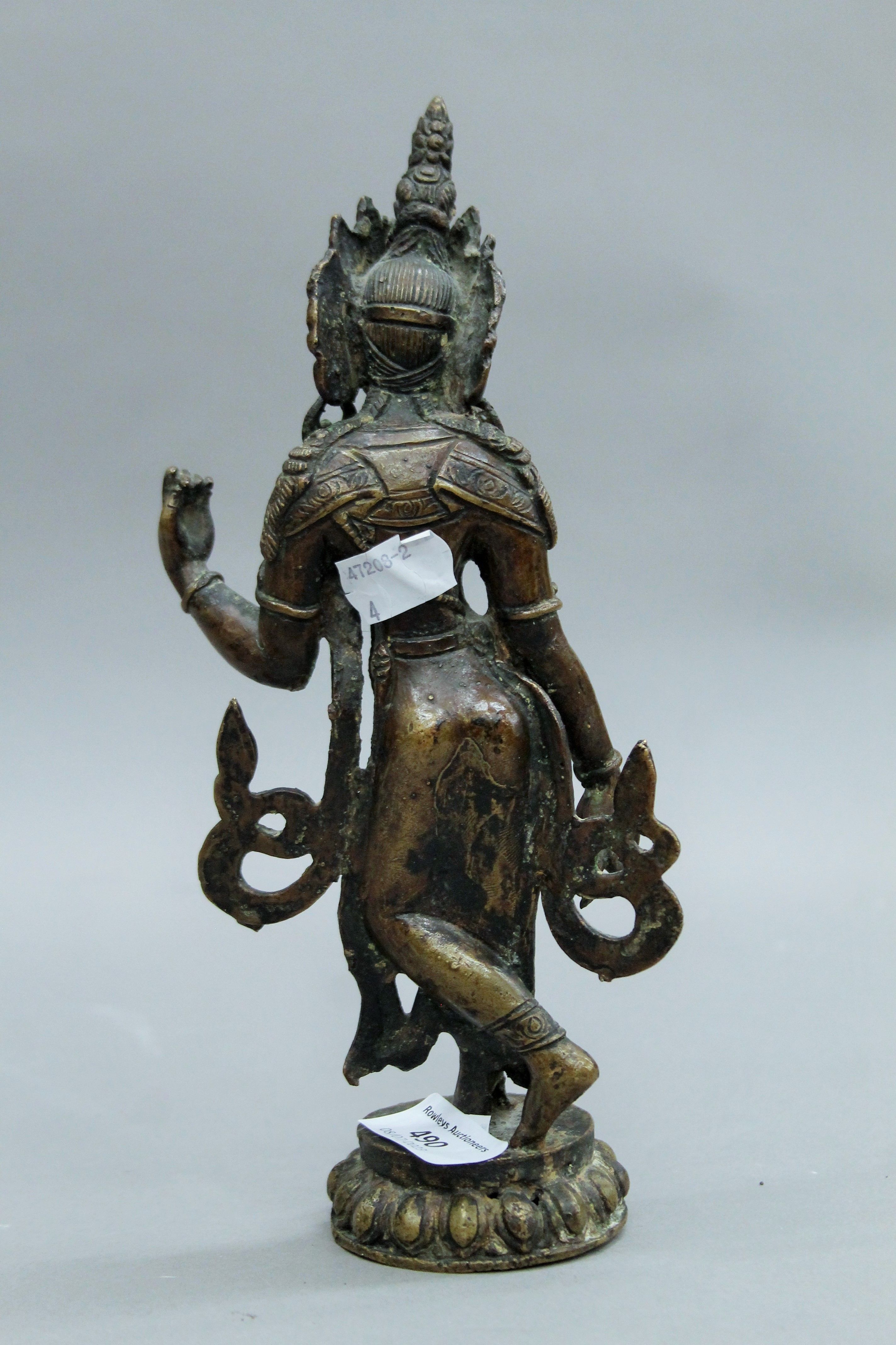 A bronze model of Buddha. 25.5 cm high. - Image 4 of 5