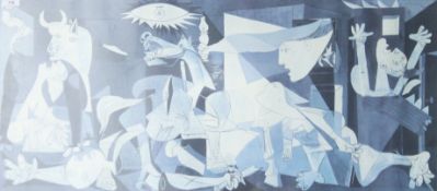 REINA SOFIA, Guernica, Museum Madrid print, framed and glazed. 96.5 x 47.5 cm.