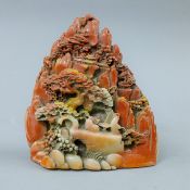 A model of a hardstone boulder. 16.5 cms high.