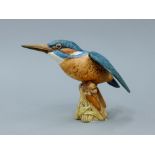 A Beswick ceramic model of a kingfisher, marked to base ''Beswick England'',