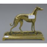 A brass mantle ornament formed as Colonel North's Fullerton (one of the greatest coursing