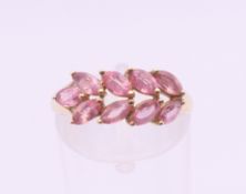 A 9 ct gold Gemporia ring. Ring size N. 1.8 grammes total weight.