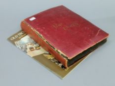 A vintage postcard album.