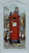 LINDA JANE SMITH, First Class Cats, limited edition print, numbered 181/395, signed,