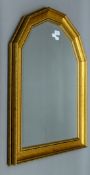A gilt framed bevelled mirror. 65 x 73 cm overall.