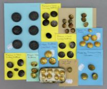 A collection of various livery buttons.