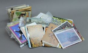 A large collection of postcards.