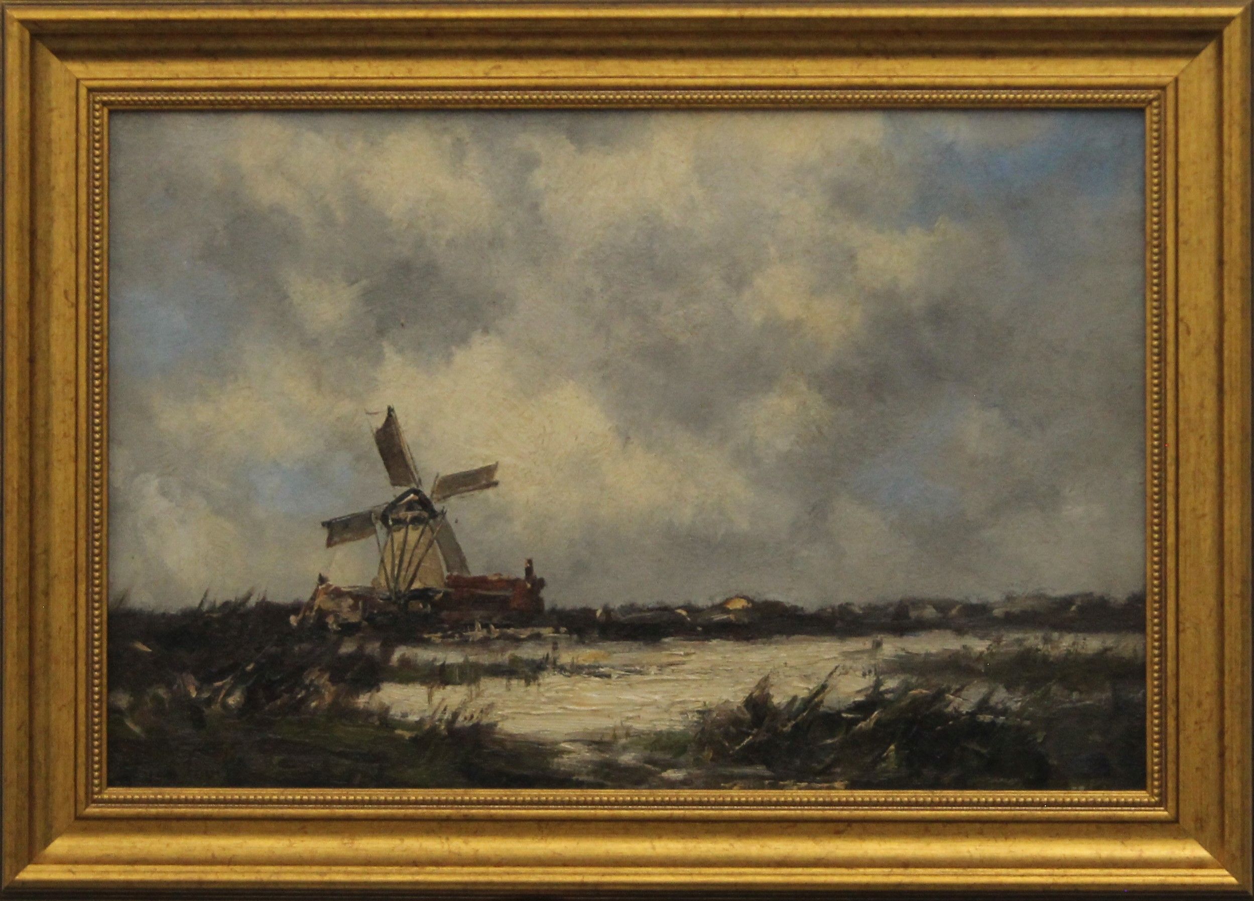 JAN VAN COUVER (PSEUDONYM OF HERMANUS KOEKKOEK JNR) (1836-1909), Dutch Landscape, oil on canvas, - Image 2 of 3