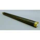 A Victorian single drawer telescope. 85.5 cm long extended.