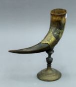 A Victorian horn cornucopia. 29 cm high.