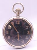 A Cortebert EXTRA Military open face pocket watch, the reverse inscribed with War Department Arrow,