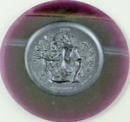 A Daum amethyst glass plate. 26.5 cm diameter.