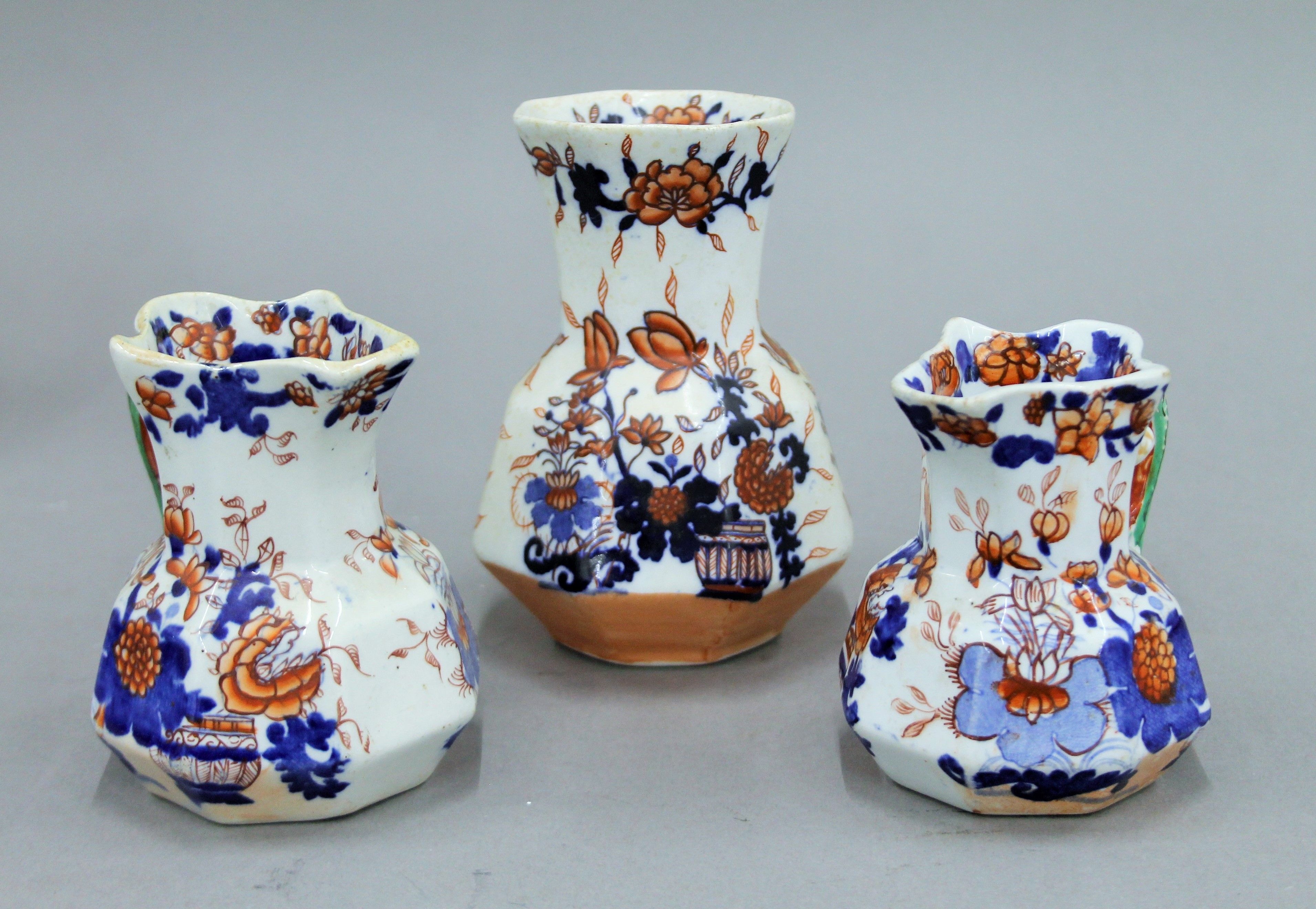 A collection of Masons Ironstone and other jugs, and a vase. The largest 18 cm high. - Image 2 of 17