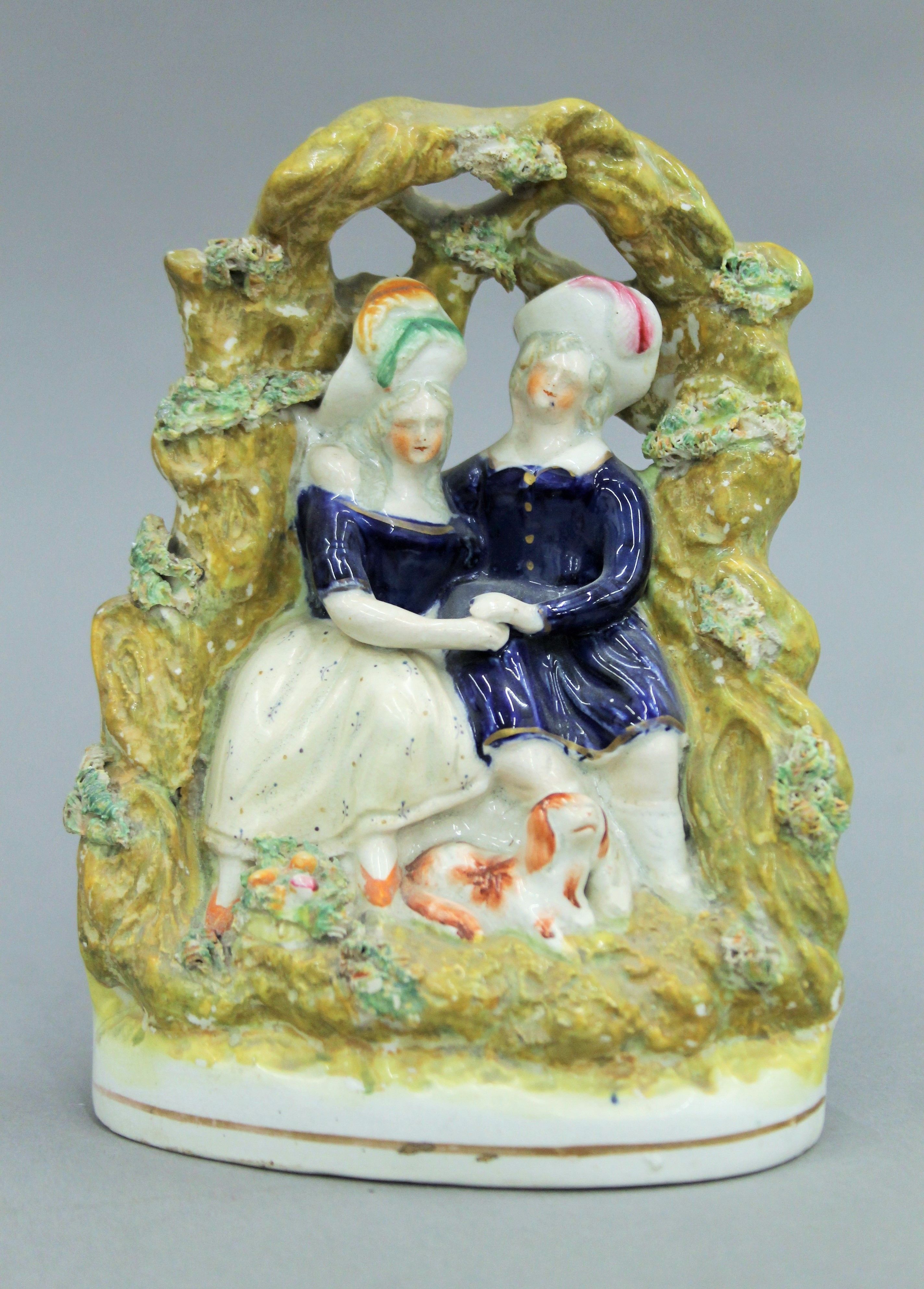 A collection of 19th century Staffordshire figures, etc. The largest 25 cm high. - Image 7 of 17