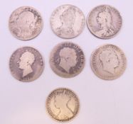 A quantity of silver coins. 89.6 grammes.
