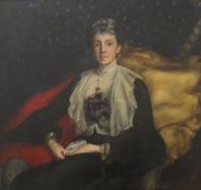MADELINE M MCDONALD (early 20th century), A Portrait of Anne Richardson Armstrong, oil on canvas,
