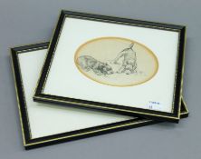 Two prints of Dogs, each framed and glazed. The largest 27.5 x 21.5 cm.