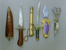 A quantity of miscellaneous knives, etc. The largest 26.5 cm long.