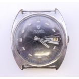 A gentlemen's Nivada Compensamatic Automatic wristwatch, lacking strap. 3.5 cm wide.