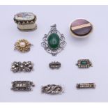 A box of various jewellery clasps.