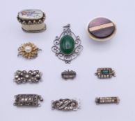 A box of various jewellery clasps.