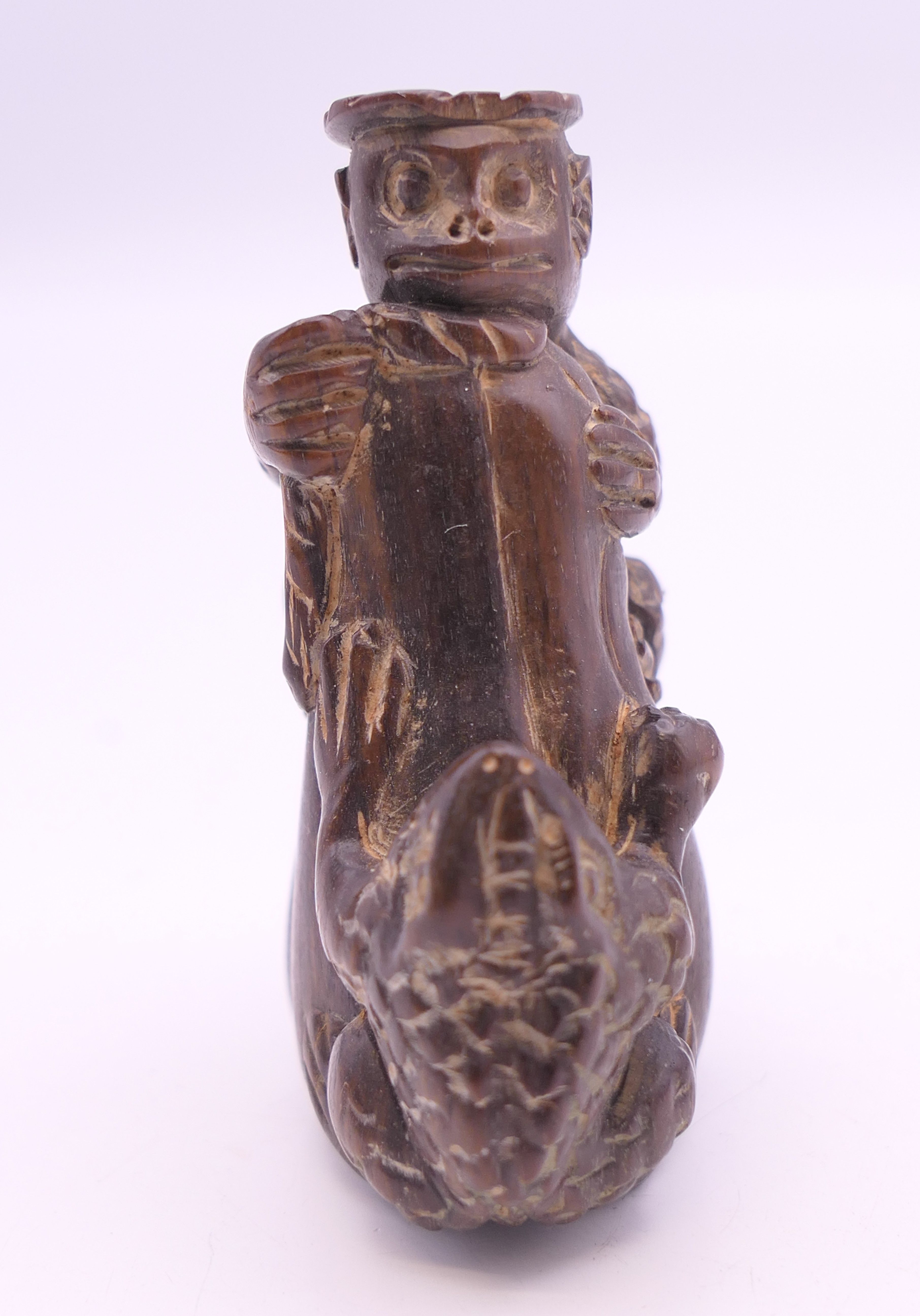 A turtle and frog netsuke. 5.5 cm high. - Image 4 of 5