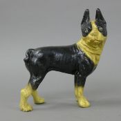 A cast iron dog form doorstop. 20 cm high.