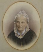 A Portrait of a Lady, old handwritten labels to reverse, framed and glazed.
