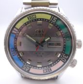 An Orient King Diver Automatic silver dialled gentlemen's wristwatch. 4.25 cm wide.