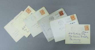 Four letters and two signed cards in envelopes from Cedric Hardwicke, actor and producer, 1933-35.