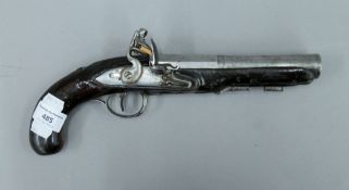 An 18th century flintlock pistol. 31 cm long.