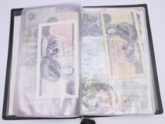 A collection of bank notes.