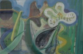 JOHN BOLAM (1922-2009) British, Abstract, gouache, framed and glazed. 55 x 37 cm.