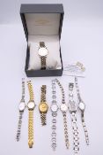 A quantity of various ladies wristwatches, including Seiko, Citizen and Accurist.