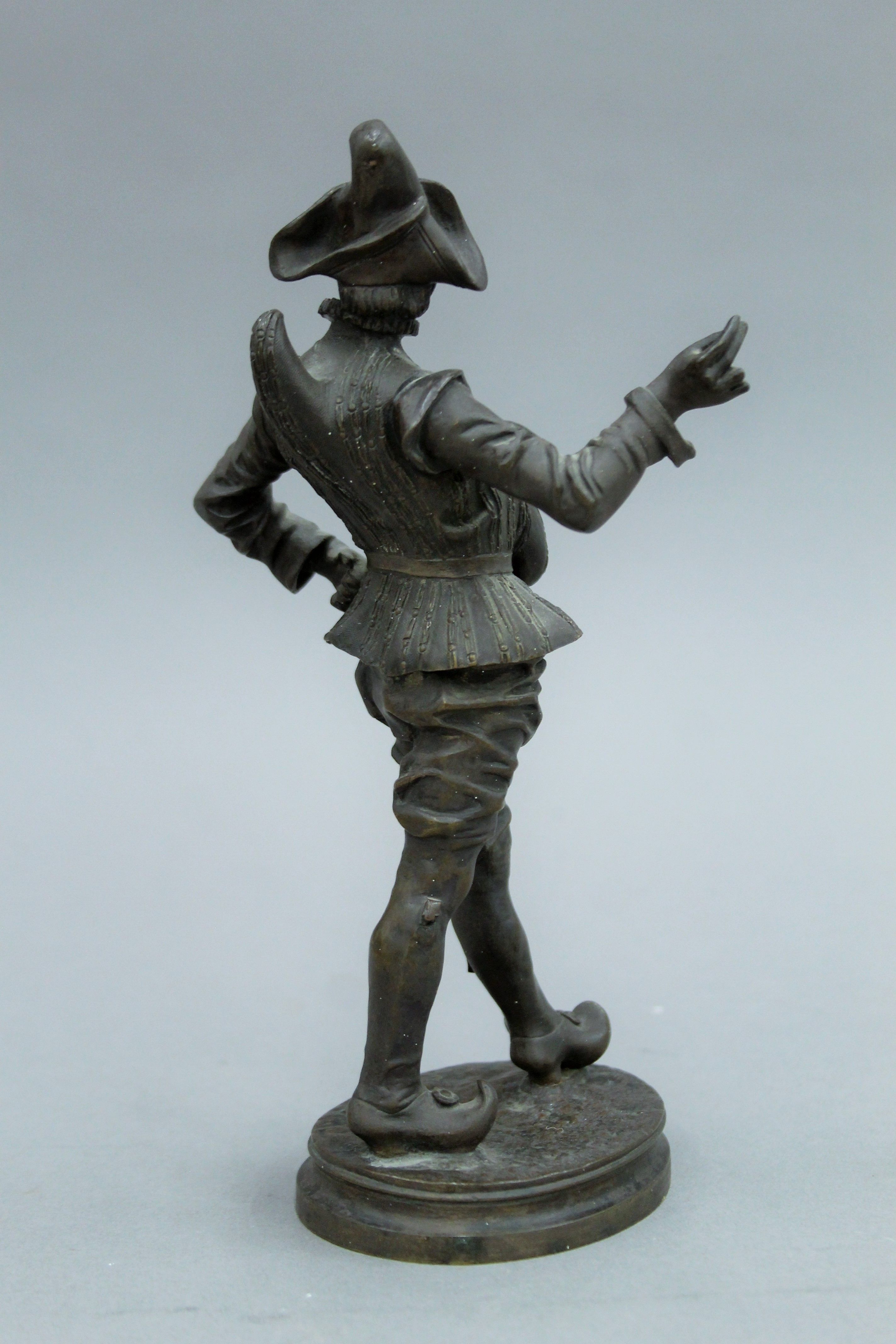 A 19th century patinated bronze model of Mr Punch. 21 cm high. - Image 3 of 4