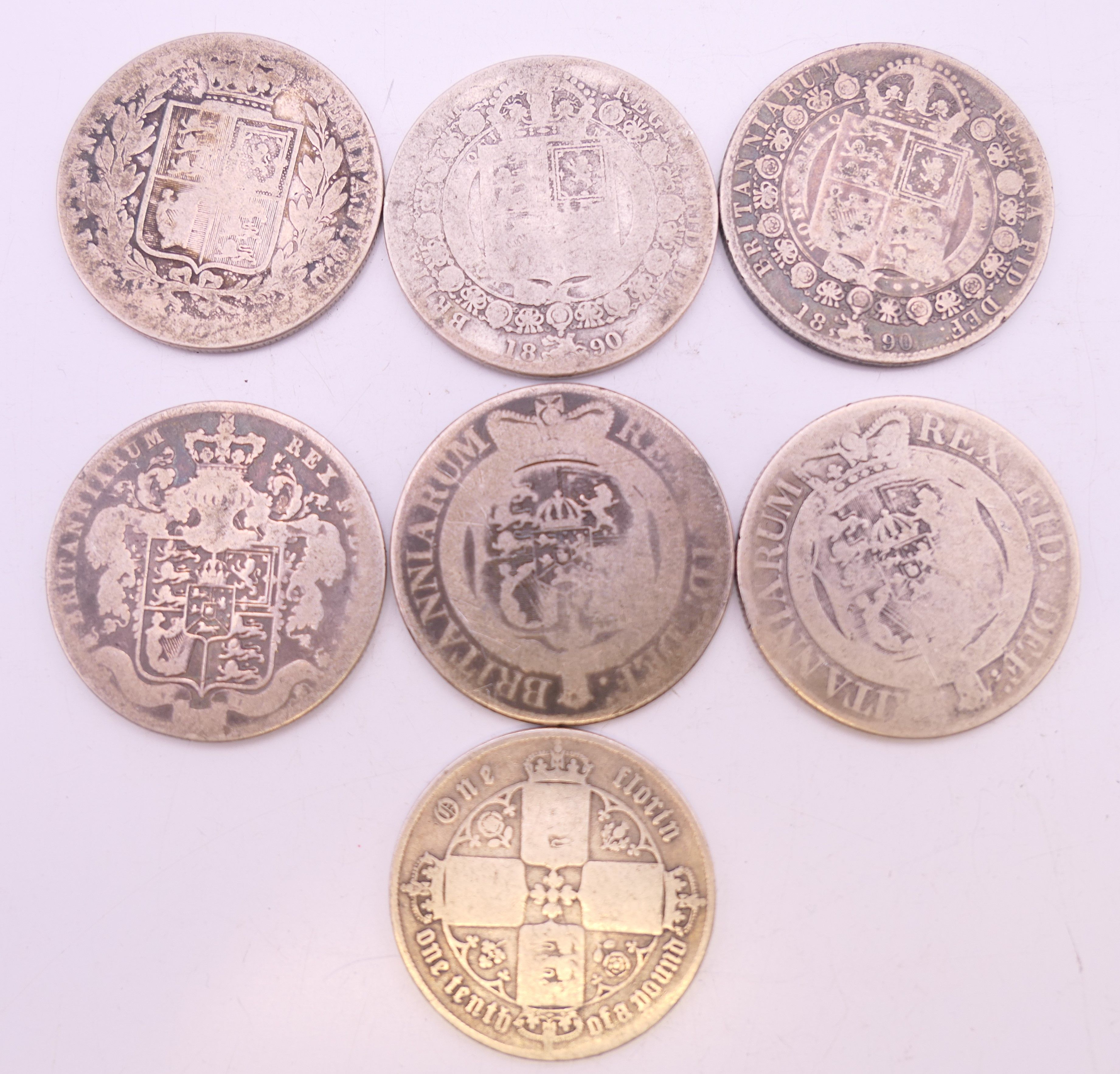 A quantity of silver coins. 89.6 grammes. - Image 2 of 2