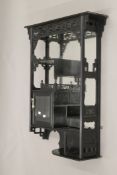 A Victorian aesthetic ebonised wall cabinet.