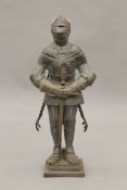 A knight form fire side companion set. 65 cm high.