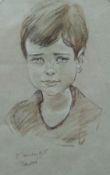 A Portrait of a Young Boy, pastel, indistinctly signed and dated 1975, framed and glazed. 44 x 56.