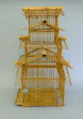 A Chinese birdcage. 70 cm high.