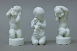 Three Bing & Grondahl porcelain figures. The largest 11.5 cm high.