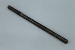 A 19th century leather cased swagger sword stick. 42.5 cm long.