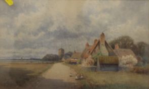 JOHN REGINALD GOODMAN (1870-1962) British, Roydon Village, Norfolk, watercolour, signed,
