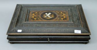 A 19th century Italian inlaid box. 52 cm wide.
